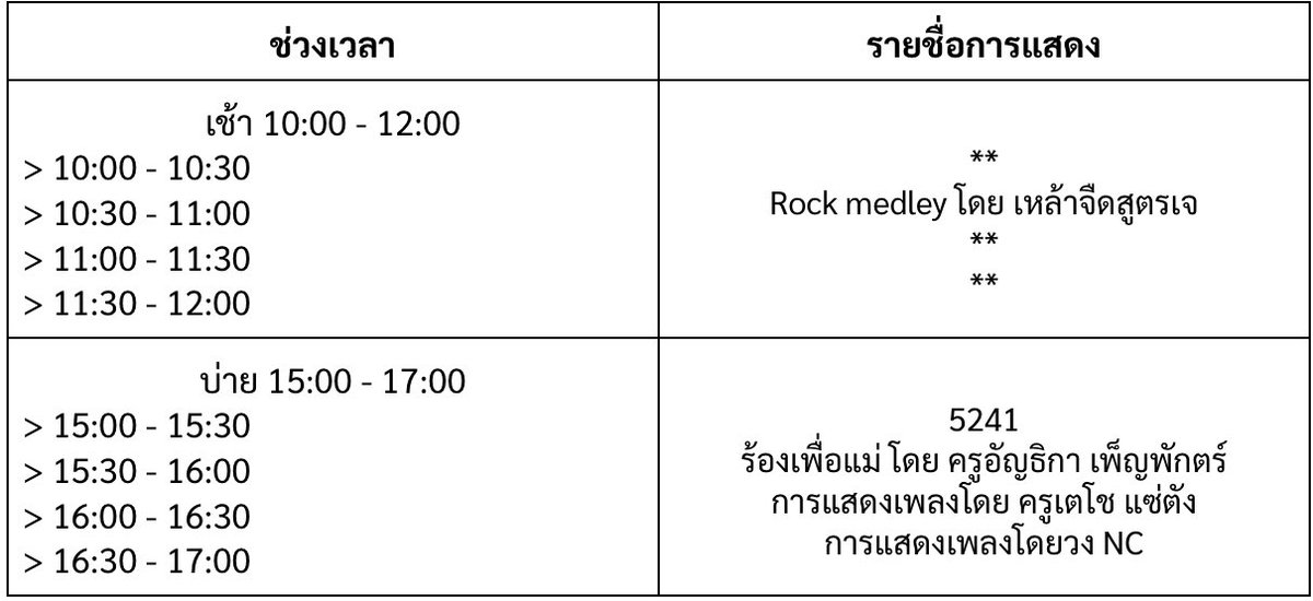 Mutitaofficial_'s tweet photo. #งานโรงเรียน_MTW

ตารางเวลาขึ้นแสดงจ้า 🎆🎆

(( โดยผู้ทำการแสดงสามารถโควททวิตนี้และทำการแสดงได้ในเธรดที่ตนเองโควทไปเลยนะคะ

ไม่ต้องตามเวลาจริงก็ได้ สะดวกเมื่อไหร่ค่อยมาเปิดนะ 🎉🎉)) https://t.co/rlioWcv9uZ