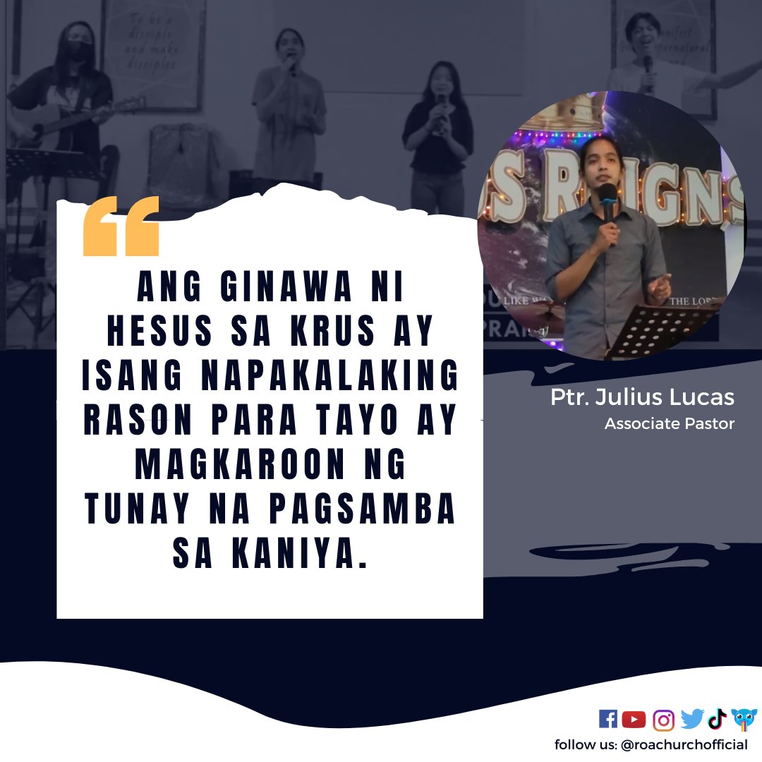 ROA_church's tweet image. What's on your mind every praise and worship time? Let Jesus be!
-

#soakingNight
#ROAChurch
#HeisGood!