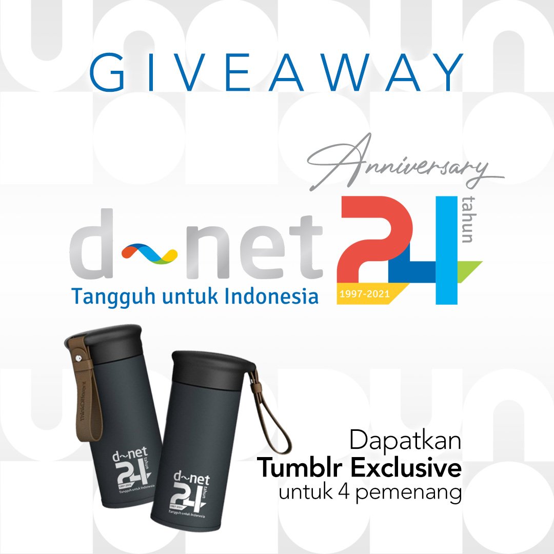 dnetprovider's tweet photo. YUK IKUTAN GIVEAWAY D~NET 24TH ANNIVERSARY!!
Di ulang tahun Ke-24 ini, D~NET ingin bagi-bagi hadiah Tumblr Eksklusif untuk 4 orang pemenang loh!! Baca detailnya dibawah ya⬇️

#Giveaway #giveaways #tranding #dnet #dnetprovider #internet #hadiah #anniversary #tumblr #ulangtahun https://t.co/9bGX8DznlH