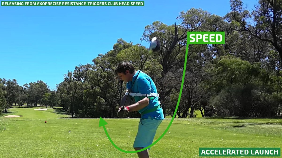 GolfPrecise's tweet photo. The previous phase, Accelerated Launch, increases #clubheadspeed - the #GolfPrecise57 steers the movement of your elbows to the perfect distance from your torso, producing powerful and accurate contact. https://t.co/p7FW3qORMk #Golf #GolfSwingTrainer https://t.co/7no0QCTtbj