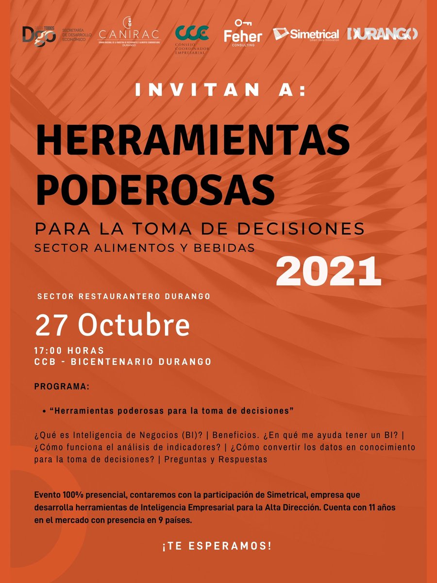 Tenemos una cita el 27 de octubre! Participa con expertos en el Seminario Integral de Modelos  de Negocio Replicables de Feher Consulting. INVITA <a href="/SedecoGobDgo/">Sedeco Durango</a> <a href="/TurismoDurango/">Turismo Durango</a> <a href="/CaniracDgo/">Canirac Durango</a> y <a href="/CCEDGOMX/">CCE DURANGO</a>  <a href="/FeherConsulting/">Feher Consulting</a> y <a href="/simetrical/">🍡</a>