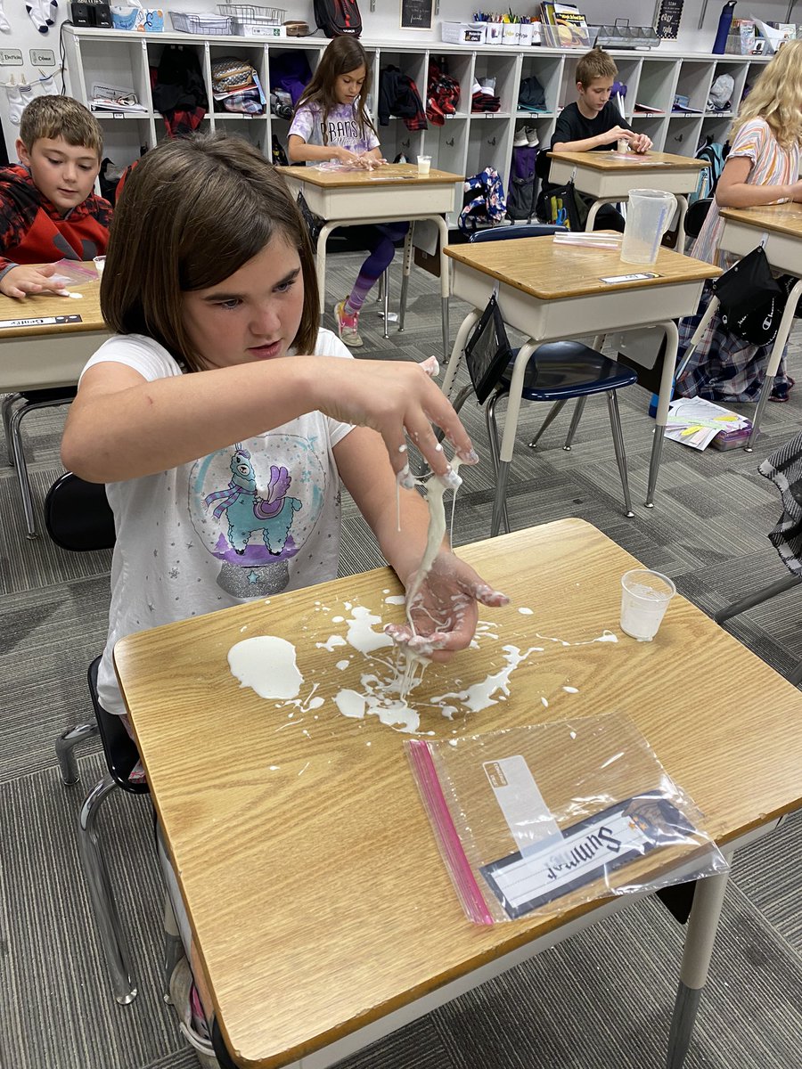 NatDJohnson's tweet photo. Doesn’t matter what grade I teach…when it comes to learning about matter, it’s always fun to play with goop!! Is it a solid or a liquid? 🤔
#KCErocks #ScienceFun
@WildKatNation1 @KCEprincipal https://t.co/c9K3nmTGYf