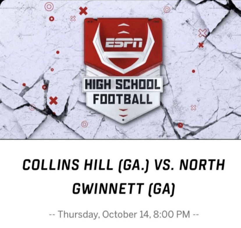 Tune in tomorrow on ESPN2! @NGHSAthletics @NGHSFootball @Big_PlayClay @RecruitGeorgia @CoachGeiger_ @NGCoachJackson