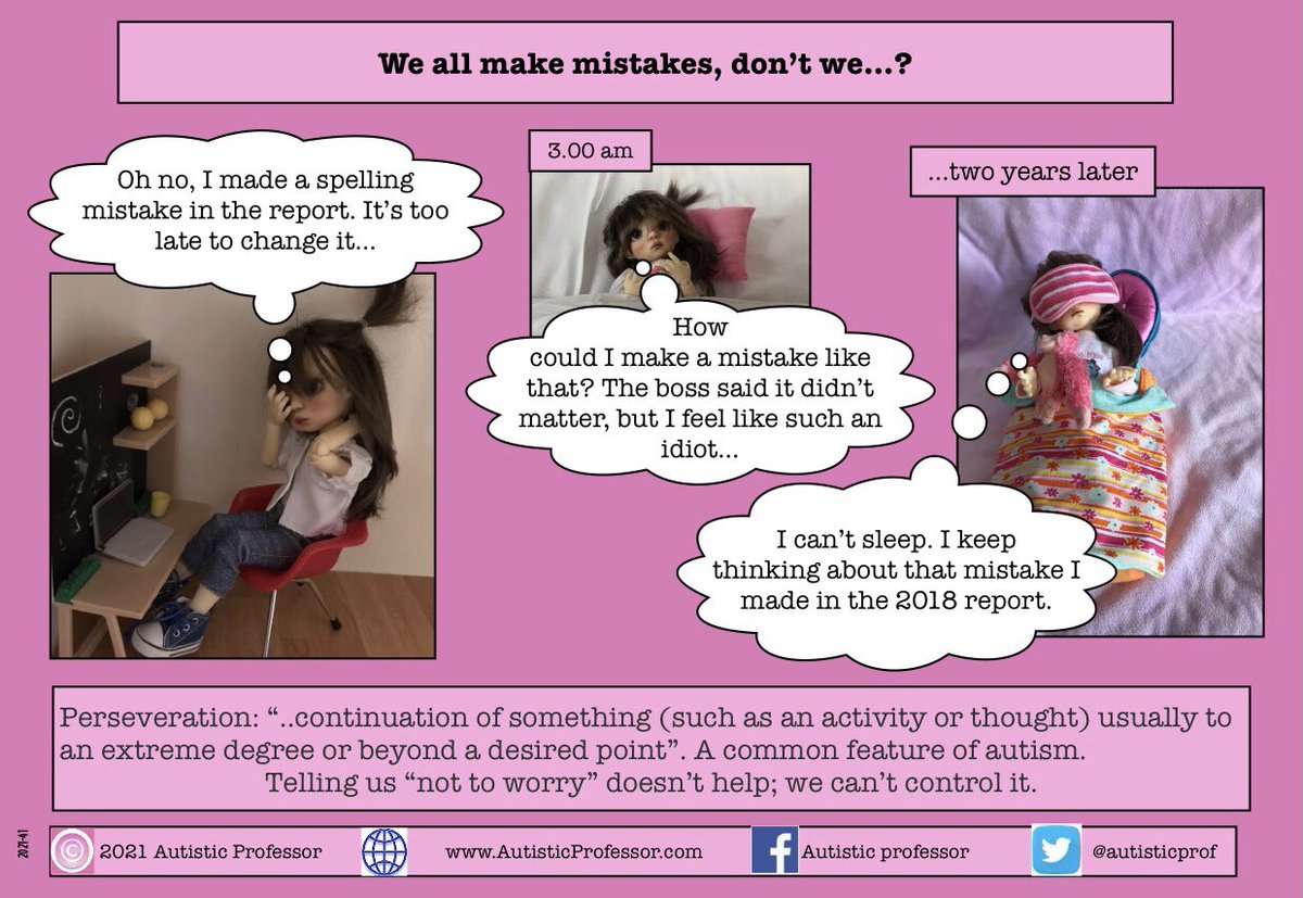 AutisticProf's tweet photo. Why saying “don’t worry about it” doesn’t stop me worrying
#ActuallyAutistic #autismacceptance #perseveration https://t.co/YTBYgZEvng