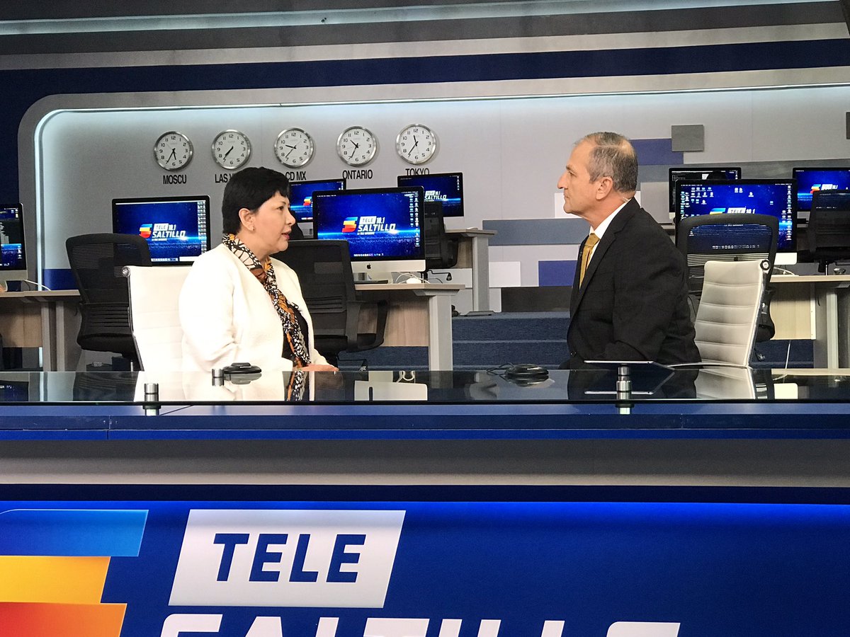 TJACoahuila's tweet photo. #EnVivo La Magistrada Presidenta, Sandra Rodríguez Wong en entrevista con el periodista Sergio Cisneros, en Tele #Zócalo Nocturno #TJAC https://t.co/JDzLvbdHJG
