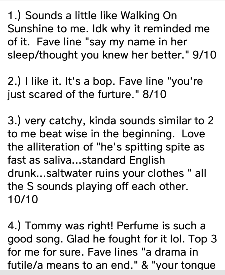 Ashley_M94's tweet photo. Ik @WilburSoot said he wanted to hear what we think of @LVJYonline's #pebblebrain ep but i had to many thoughts so i made notes 😂 i don't know much about music but as a writer/poet l loved it. Good work boys.💙

Ps excuse all grammar/spelling mistakes cause I'm terrible w/ that https://t.co/gI1qJXBeEQ