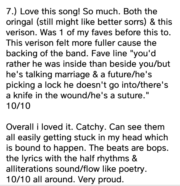 Ashley_M94's tweet photo. Ik @WilburSoot said he wanted to hear what we think of @LVJYonline's #pebblebrain ep but i had to many thoughts so i made notes 😂 i don't know much about music but as a writer/poet l loved it. Good work boys.💙

Ps excuse all grammar/spelling mistakes cause I'm terrible w/ that https://t.co/gI1qJXBeEQ