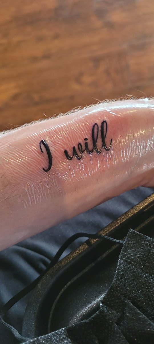 KerrvedTV's tweet photo. My first tattoo was the most meaningful one I could of ever gotten. For our wedding vows instead of saying "I do" we said "I will" as an active commitment to always stand by each other in each and every moment. No matter how hard it gets. #marriage #firsttatoo https://t.co/fEUu7c0QBu