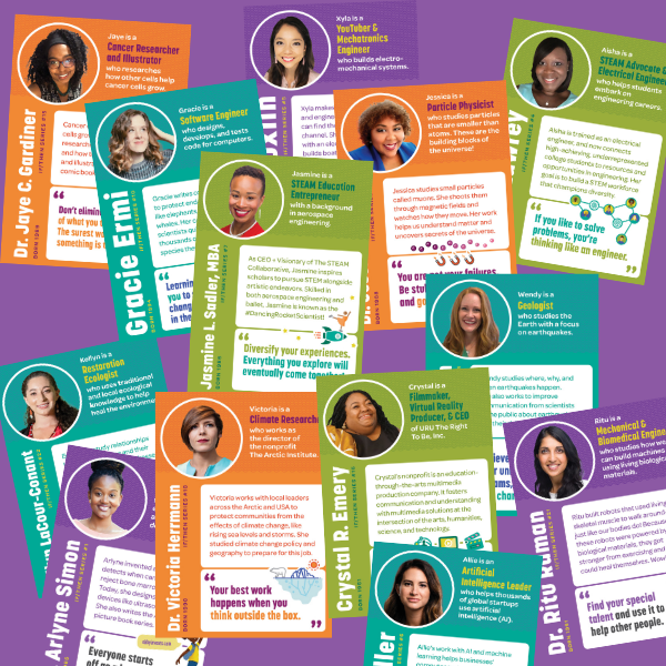 beatascienceart's tweet photo. Check out these awesome STEM Trading Cards by @SciDelivered aiming to bring #STEMRoleModels to students and classrooms! The cards feature 26 amazing women in STEM and I'm so honored to be part of this. Thank you @IfThenSheCan! #STEMTradingCards
https://t.co/i1c0nPSuNq https://t.co/7rlaAJ0SPK