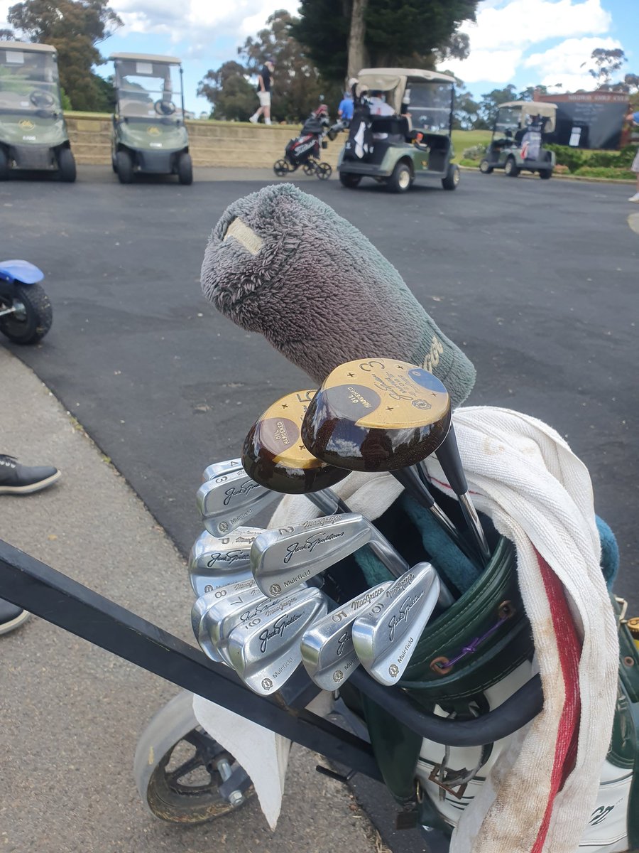 Taking my 1983 Jack Nicklaus MacGregors out for their first full round today. Over and under set at 75.5.