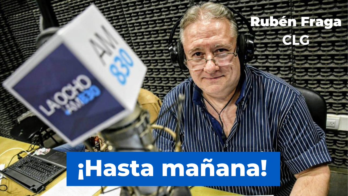 LT8am830's tweet photo. 📻🎙 #RubénFragaCLG | Llegamos al final del programa N° 5️⃣6️⃣6️⃣ de @RubenFragaCLG, el ciclo de @Ruben_A_Fraga en las noches de @LT8am830. Nos despedimos hasta mañana: un Jueves de Música con @PilarFernandzz; Deportes con @juanmafraga y mucho más. ¡Buenas noches, dulces sueños! 👋 https://t.co/PPEC93sKcg