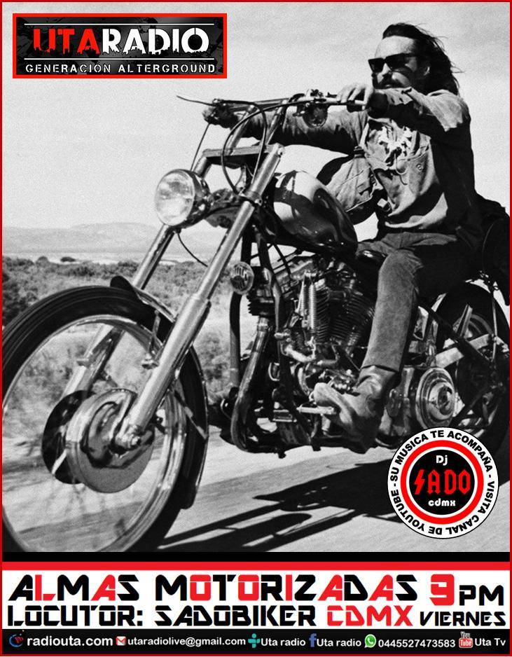ZonebsRadio's tweet photo. #DjSado enciende los motores en #almasmotorizadas a las 9pm en #ViernesdeDestruccion de #UTAradio https://t.co/lz37Mthqh7