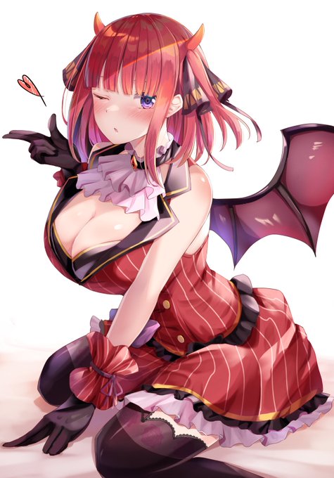夕ウさんがTwitterに投稿した中野二乃(五等分の花嫁)のイラスト。