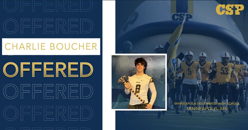 Blessed to say I’ve received another offer from <a href="/CSPBearsFB/">Concordia St Paul Football</a> ‼️🐻 Thank you <a href="/CoachLerf/">Justin Lerfald</a> @CoachCurrierCSP @CoachLydonCSP <a href="/LakersFootball1/">Lakers Football</a>