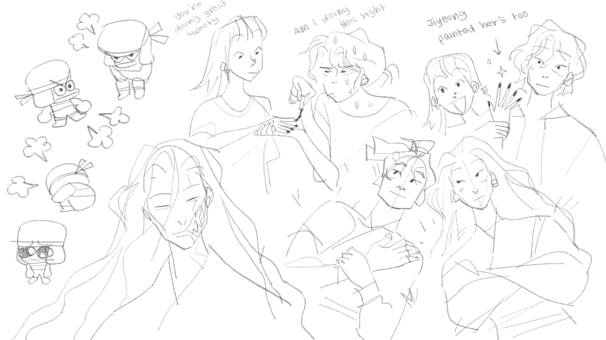 birthday doodles ft. a bunch of characters for @juuwuhlzuh you are the ruby to my sapphire 
(i finally drew RY smiling are you happy now) 