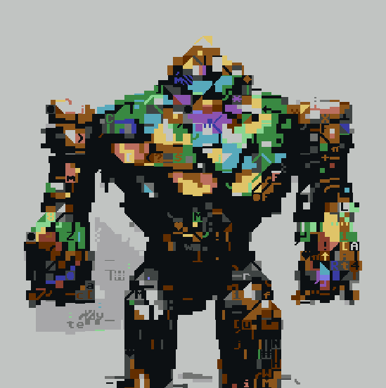 Congrats to <a href="/maxcapacity/">MAX CAPACITY</a> for such an inspiring project with DOS Punks!  It got us thinking?  What would a DOS Titan of Tezos look like?