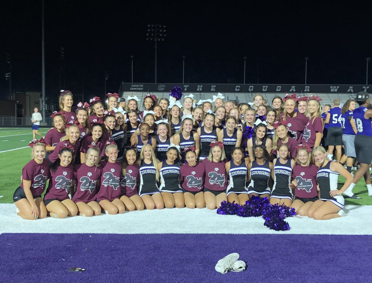 TAMUCheerSquad's tweet photo. Thank you @CSHighSchool for giving us the opportunity to perform and be a part of your community! We loved every second of it! Our first performance of the season is officially complete and we are one step closer to another ring!! 🤍 #PMRTME https://t.co/TeuV6HOvqM