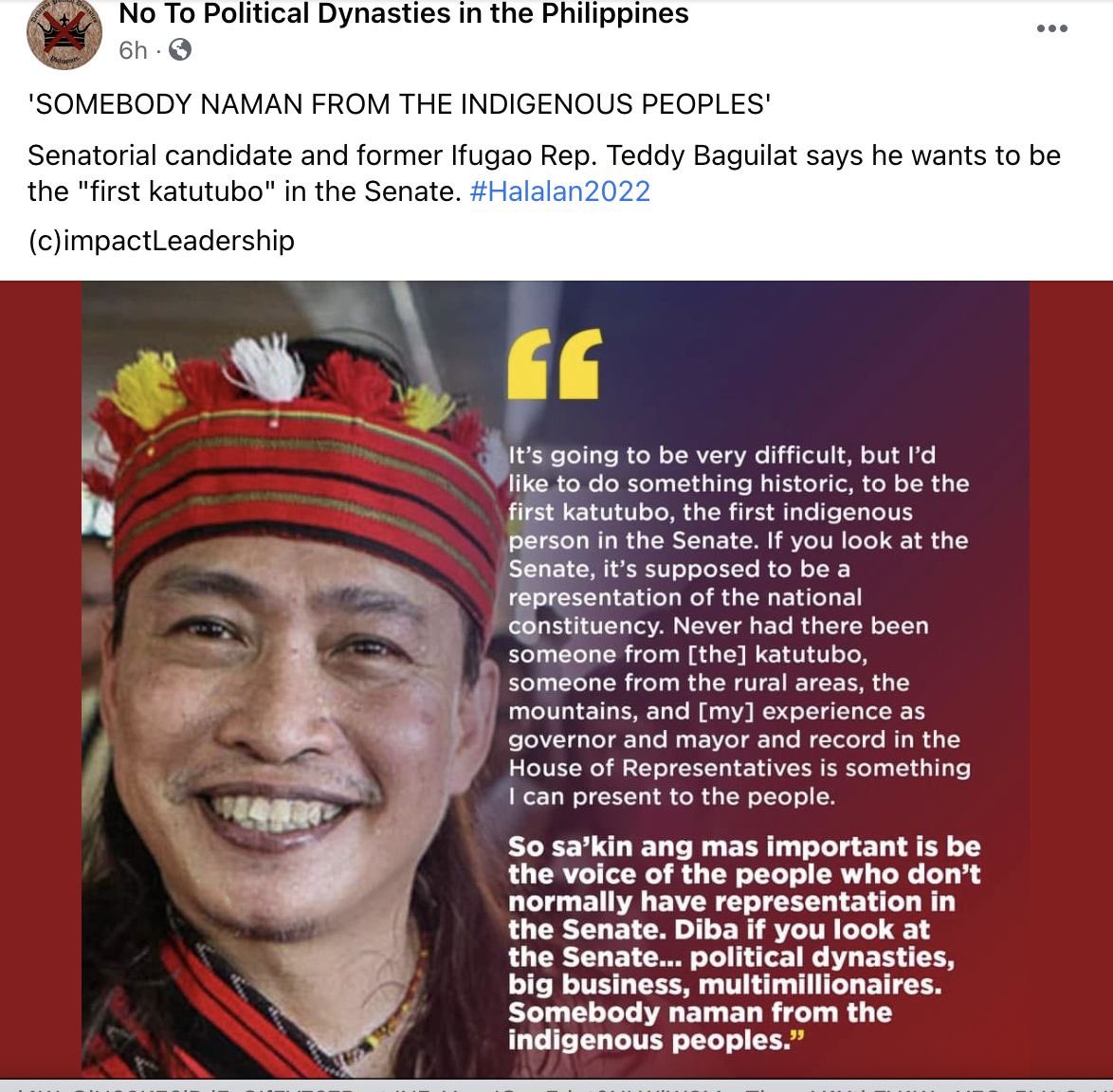TeddyBaguilatJr's tweet photo. Last night in my interview on One News “The Chiefs”. This is the most significant reason why I’m running. Since wala pa ako malawak na Soc med group, im asking those who believe in this to pls help spread in your networks. https://t.co/cm4ebP995u
