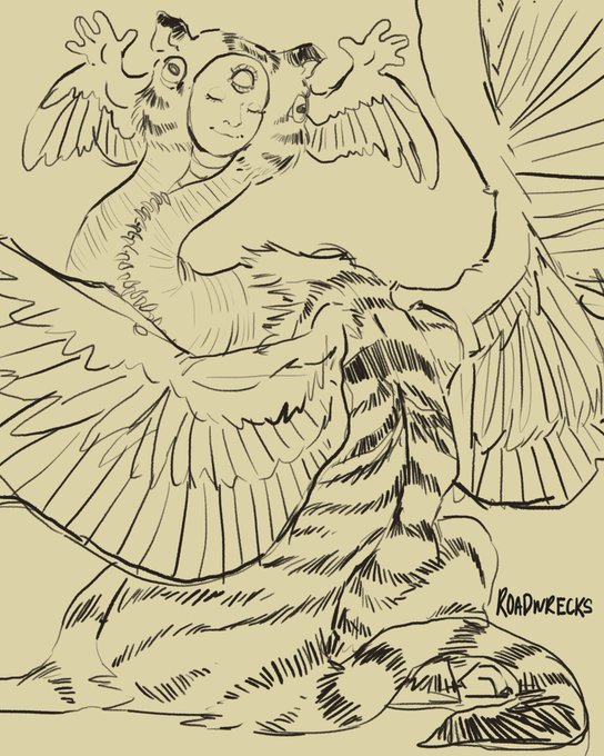 doodle of my angel character. might go back and color it later 
(rts ok) 