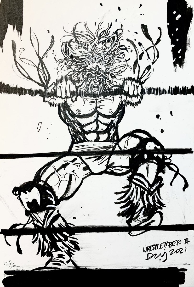 Ultimate Warrior for #wrestletoberII #wrestletober #inktober #inktober2021 