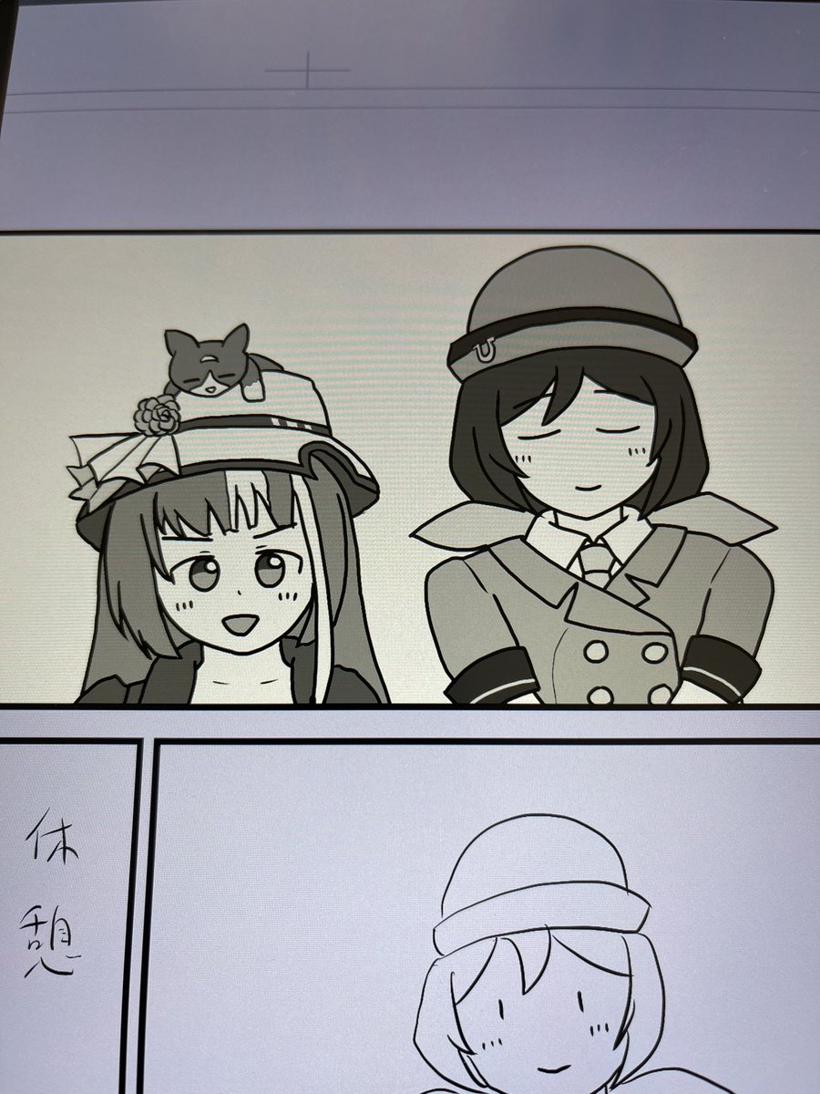 理事長とたづなさんいい感じに描けた⭐️ 