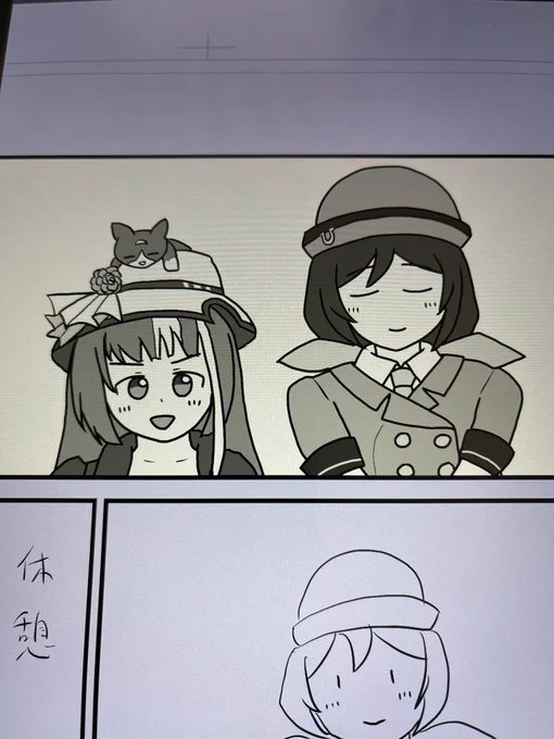 理事長とたづなさんいい感じに描けた⭐️ 