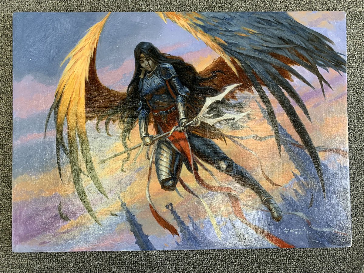 I don’t share art often on Twitter, but super excited to get my first angel piece.

Liesa, Forgotten Archangel
<a href="/DevBurmak/">Dmitry Burmak</a> 
#MTGMidnight #MTG #mtgart