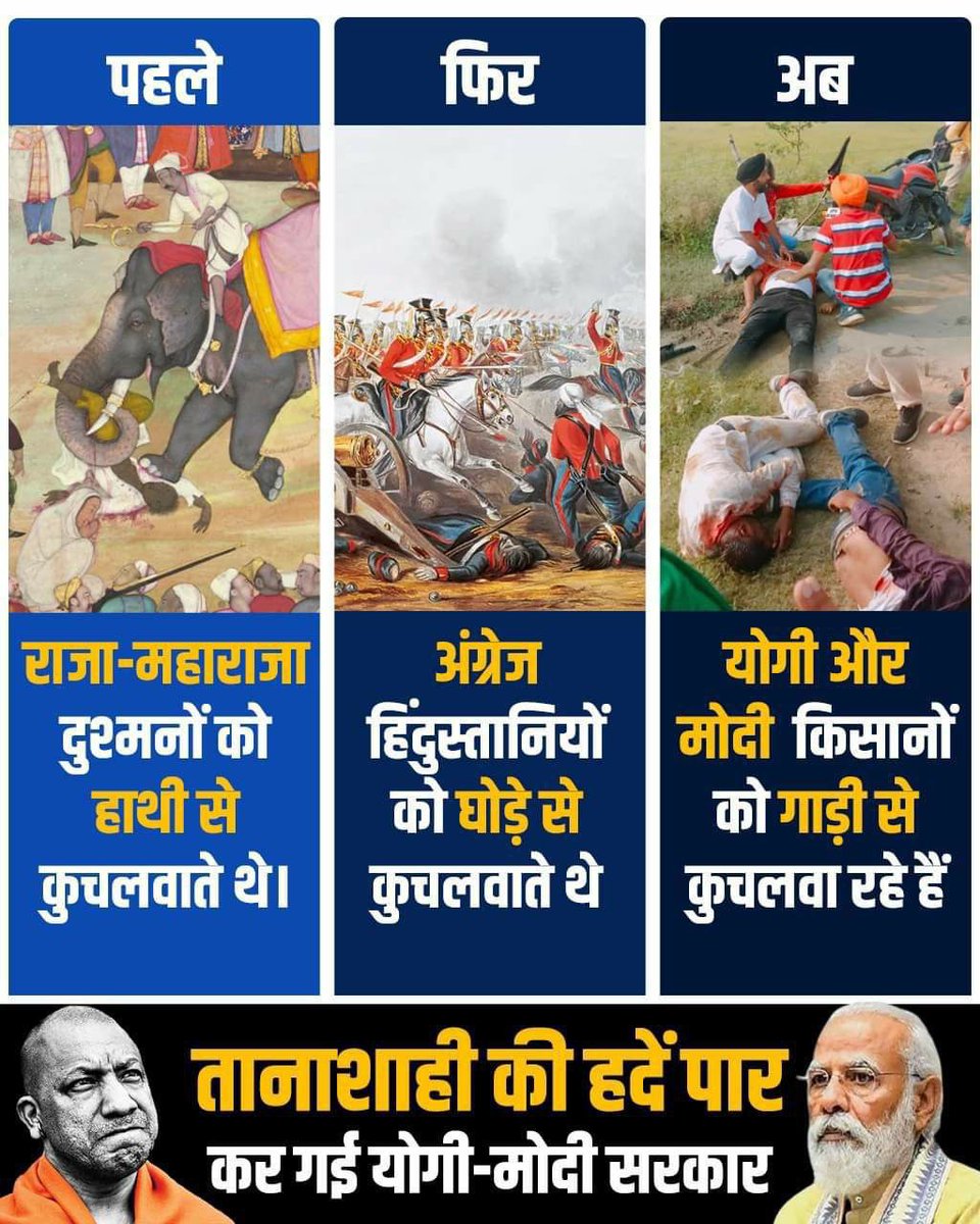 NipunNanda's tweet photo. @heistprofessor_ That's the true color of BJP ruled states #Yogi_Shielding_Terrorists #ajaymishraresign #ModiBornToDestroyDemocracy #ModiMadePowerCrisis #modiruined_farmersfarming #BJP_MassacredFarmers #adani_drugs_maafiya #adanilooting_himachalfarmers #Lakhimpur #ReleaseAryanKhan #kisanandolan https://t.co/AFp0Zbfkuy