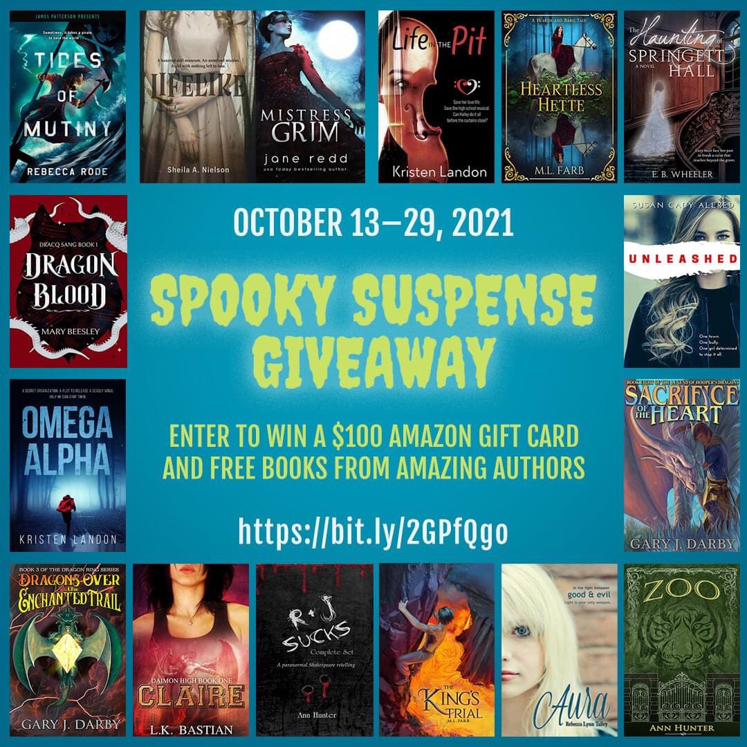 Want some free spooky reads just in time for Halloween, check out this giveaway. My ghost story, LIFELIKE, is one of the prizes!