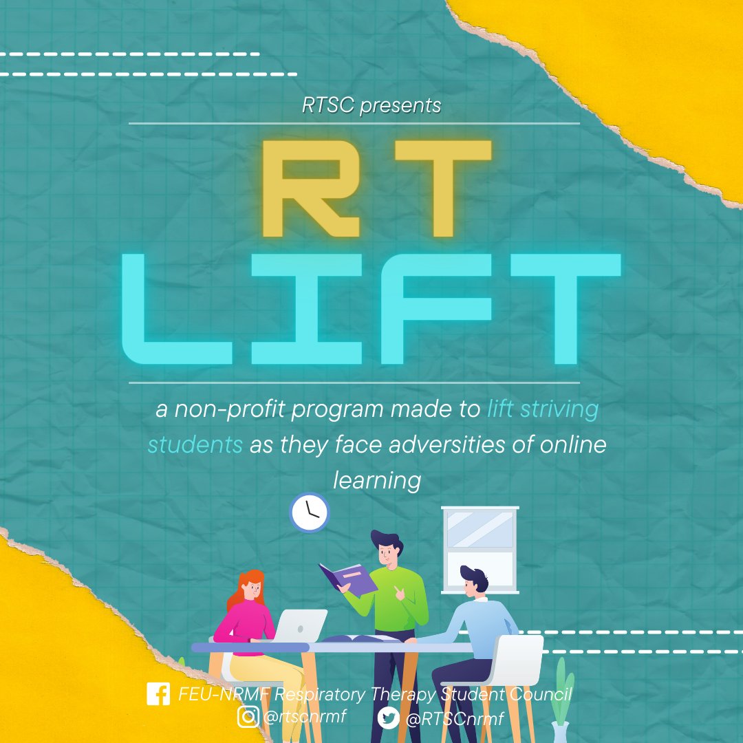 RTSCfeunrmf's tweet photo. To help our students prepare for the upcoming examinations, we present the RT LIFT Program: an online tutoring program to lift students past their academic struggles during online learning and lifting each other through these academic challenges towards academic success https://t.co/HdEeokeAxW