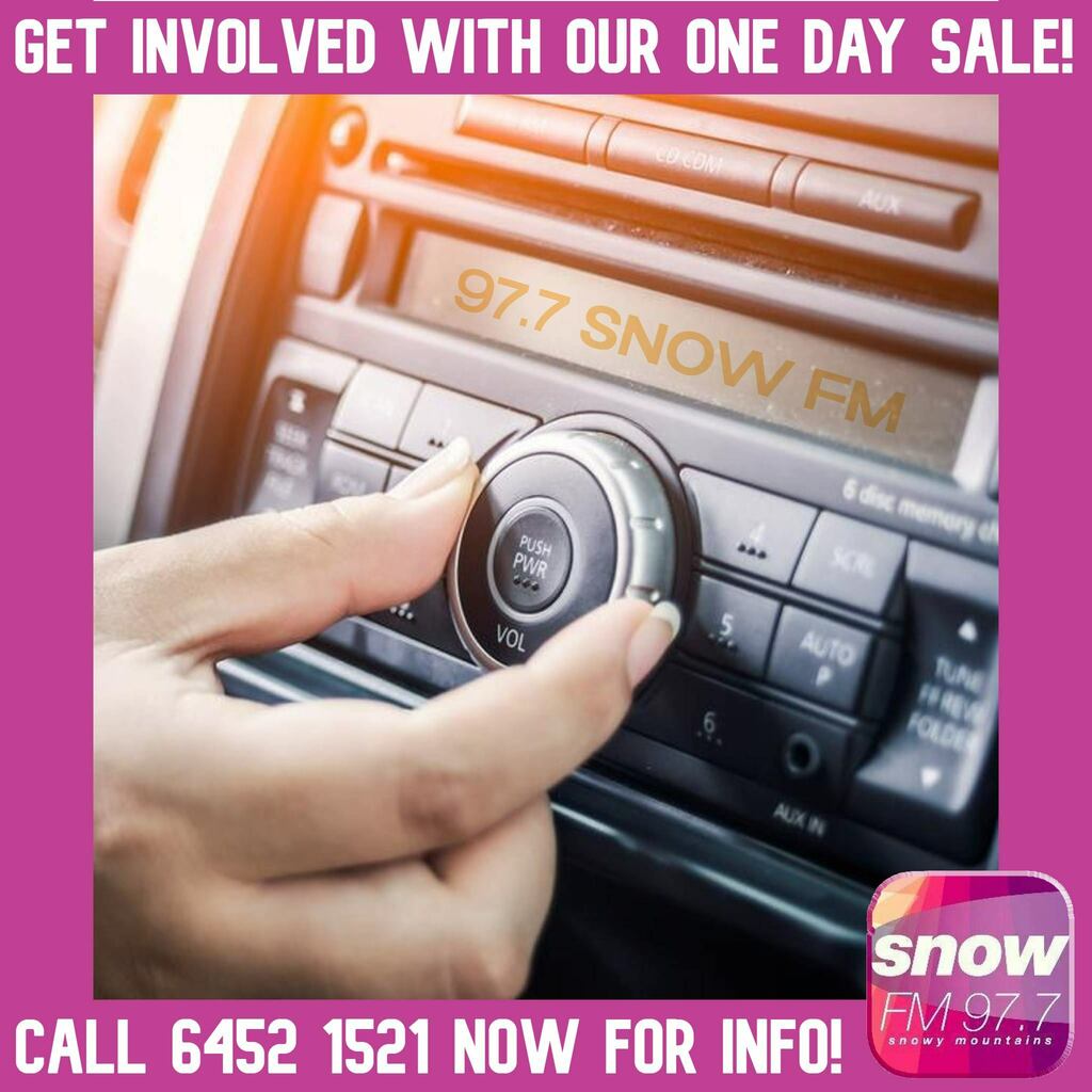 After a tough year for our community and local businesses, we are finally coming out the other side! So what better time than now to put your name and brand out in the market!

For today only, Snow FM are having their annual ONE DAY SALE!

If your businesses has never experi…