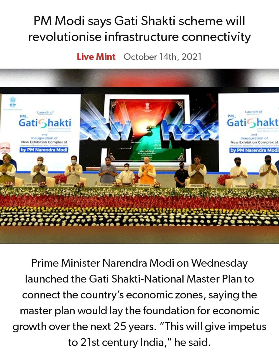PiyushGoyalOffc's tweet photo. PM Modi says Gati Shakti scheme will revolutionise infrastructure connectivity

https://t.co/qnALlkCgER via NaMo App https://t.co/1xKhtCviYL