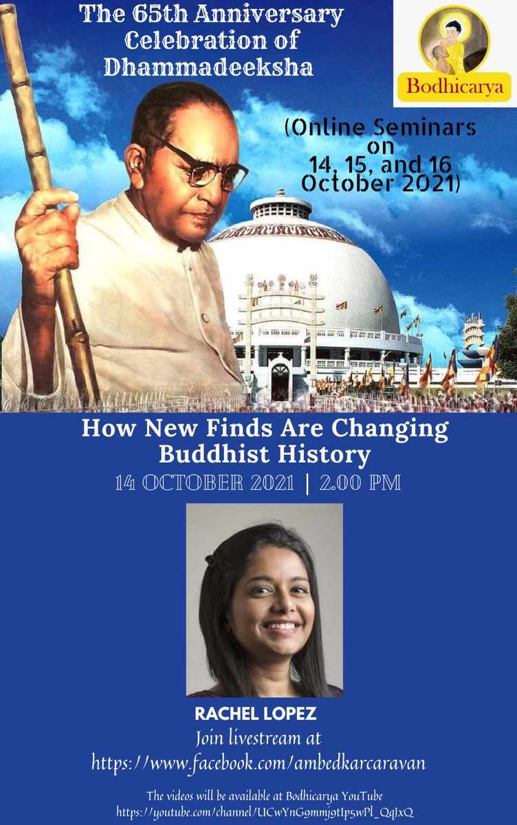 GreaterBombay's tweet photo. Come see how new archaeological finds are giving us new perspectives on the spread of Buddhism.
https://t.co/il9FfoXUBS
2pm today
@BhimKaCaravan https://t.co/JHNBPpCSg9