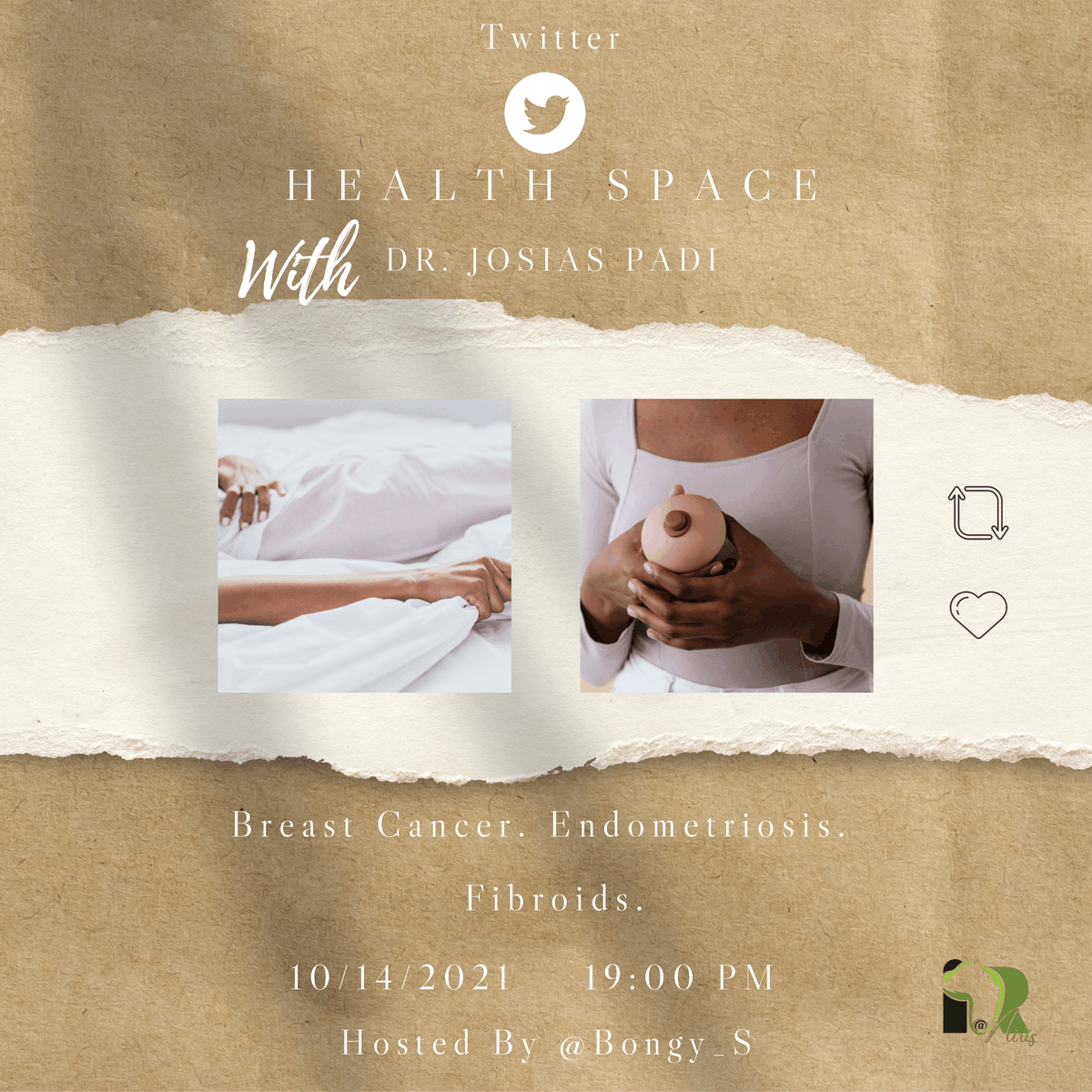 InscriptedSam's tweet photo. Join us tonight as we unpack Fibroids, Endometriosis, and Breast Cancer. With Dr. Josias Padi, a passionate and self-driven Interventional Radiologist.

Hosted by @Bongy_S https://t.co/K4Sc3exBgv