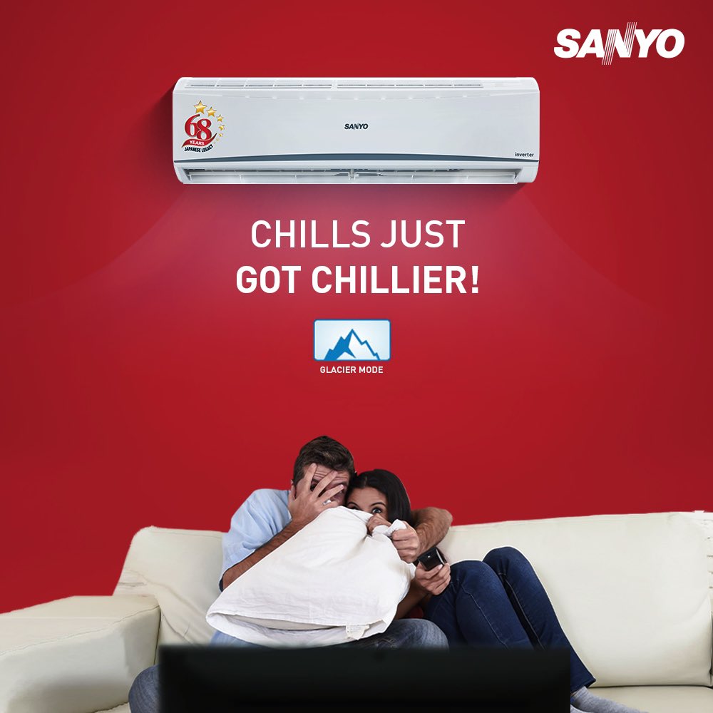 Faster cooling now at your fingertips with the Glacier Mode of Sanyo ACs. Gear up to feel the chills!

#Sanyo #technology #inverterAC #SplitAC #chilling #saving #autumn #autumn2021 #cooling