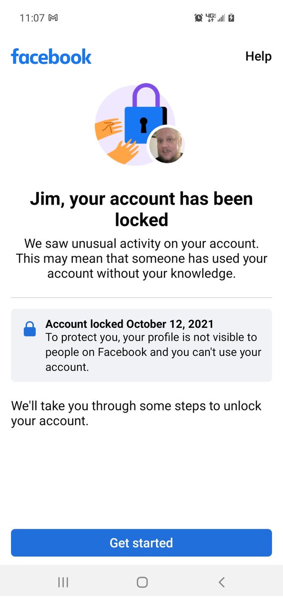 princejtj's tweet photo. @fbsecurity 
I am locked out of Facebook and have sent multiple identifications birth certificate state id health insurance credit cards ect. ALL TO STILL GET THIS SCREEN. It's me I'm trying to get my account unlocked not only on my phone but another. LET ME IN! Thanks https://t.co/VYnjrn574n