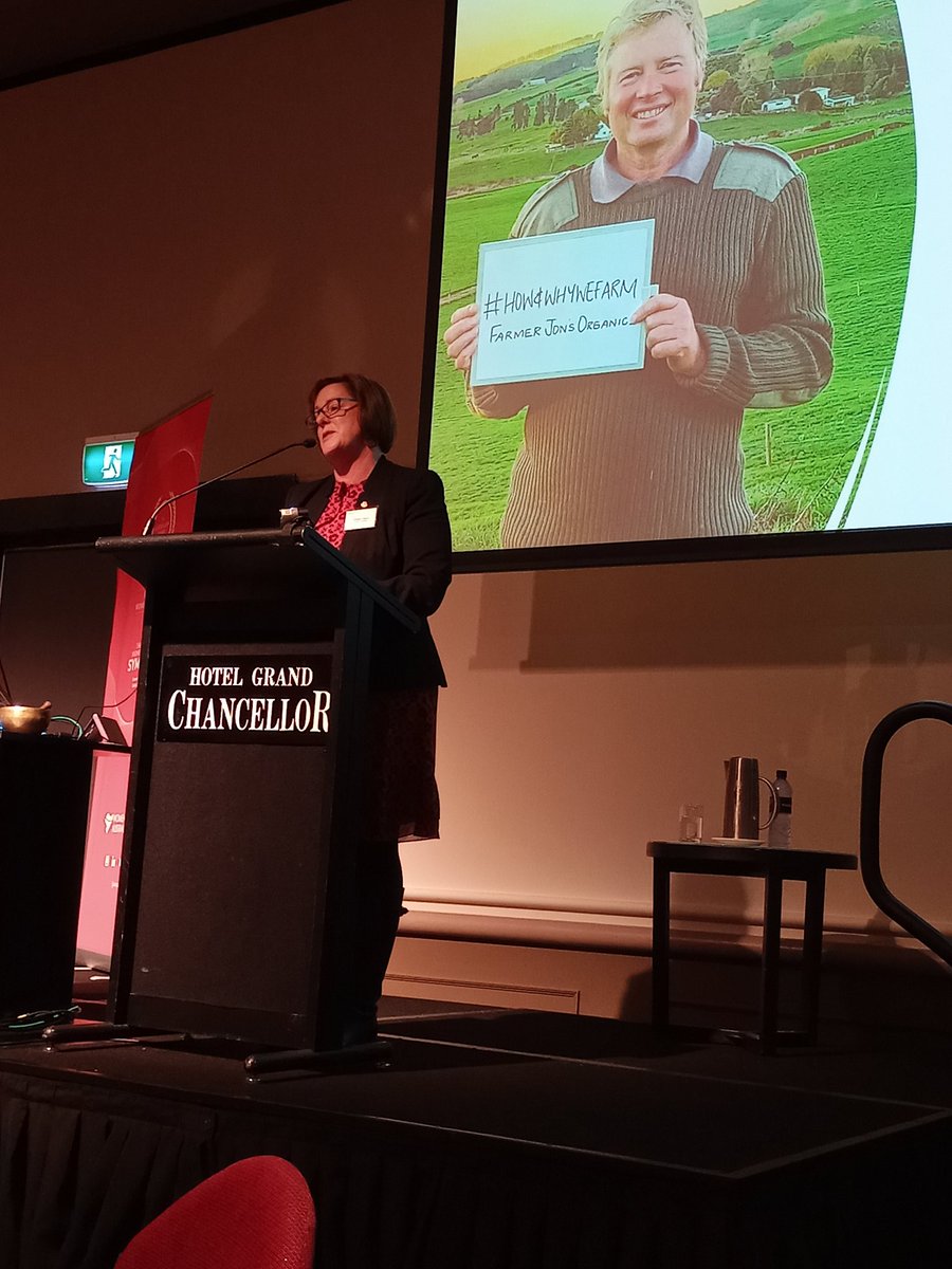 Fabulous presentation from Tasmanian Award for Excellence in Leadership winner Belinda Hazell - so inspiring to hear her stories and celebrate women in agriculture #WlaSymp