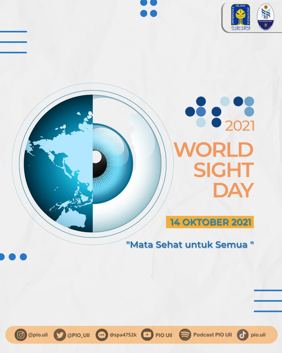 PIO_UII's tweet photo. Assalamualaikum sobat PIO! ✨
Hari ini merupakan peringatan World Sight Day, yang jatuh pada hari Kamis kedua bulan Oktober. Pada peringatan kali ini mengangkat tema ✨ Love Your Eyes ✨ dengan memfokuskan perhatian global pada kebutaan dan gangguan penglihatan. https://t.co/O07jpdJvaZ