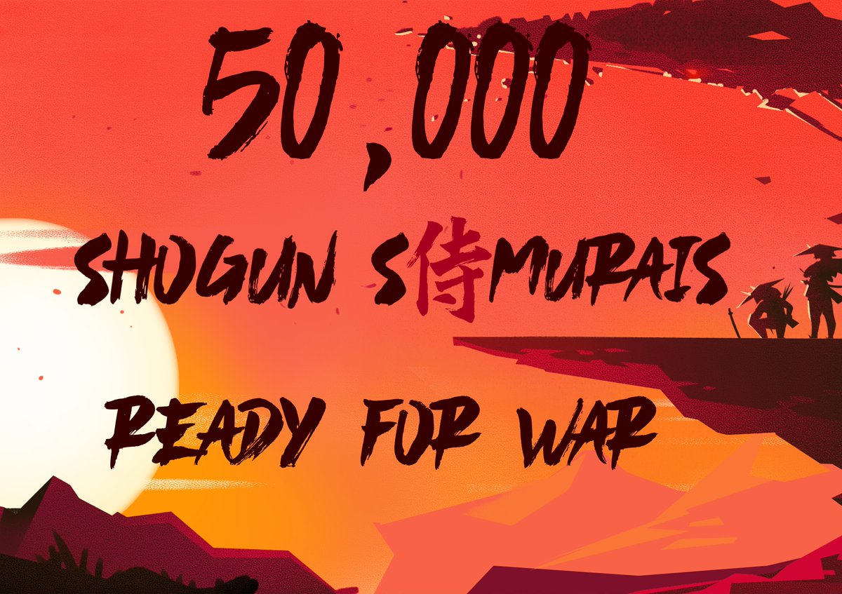 ShogunSamurais's tweet photo. 3 Days to launch. 50,000 S侍murais strong.

L
F
G!!!!

#NFT #ShogunSamurais #NFTCommunity https://t.co/taEGNITz2I