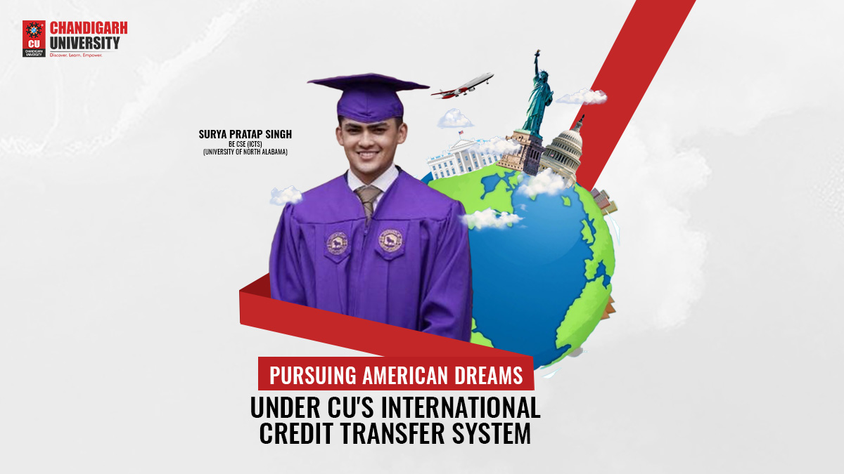 Chandigarh_uni's tweet photo. CU allows its students to study abroad to make their dreams come true. Surya Pratap Singh, a #CU_student has joined the University of North Alabama(@north_alabama), USA. CU has partnered with more than 312+ top international universities to let its students touch the sky. https://t.co/tcuUhVZRPE