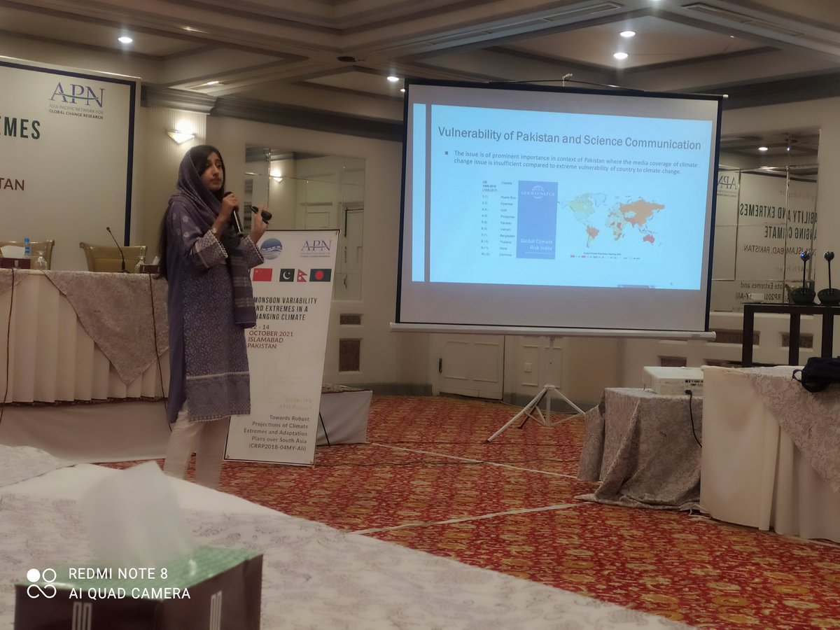 HamnaHashmi10's tweet photo. Ms. Rida Sehar Kiani giving the overview of her research studies
#MonsoonWorkshop
#GCISC_APN https://t.co/BEkX5KWlr3
