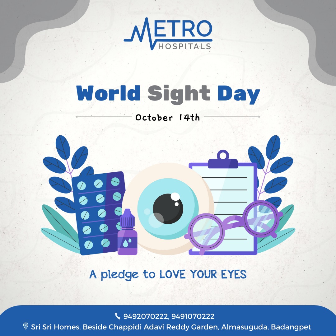 metrohosp's tweet photo. On this occasion of World Sight Day take a pledge to always put your sight first and protect it. Happy World Sight Day.

#healthawareness #worldsightday https://t.co/iOGmQqrohr