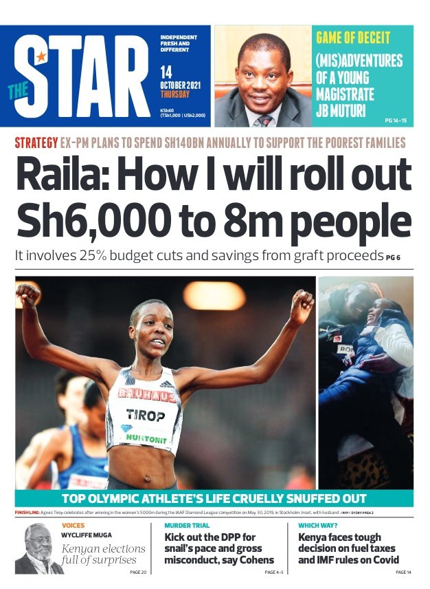 evansokaalo's tweet photo. Today is Thursday (TBT) 14/10/21 and these are the Newspaper π° headlines in KE.
Elgeyo Marakwet County Iten Turkana #ICJJudgement EALA Kwani Sonko #twendetukiuke #ThankYouKDF JKUAT #MainaAndKingangi Eldoret #SimbaAsubuhi #MwashumbeNaShugaboy The ICJ Migingo King Kaka Fuliza https://t.co/ido07ZRD86