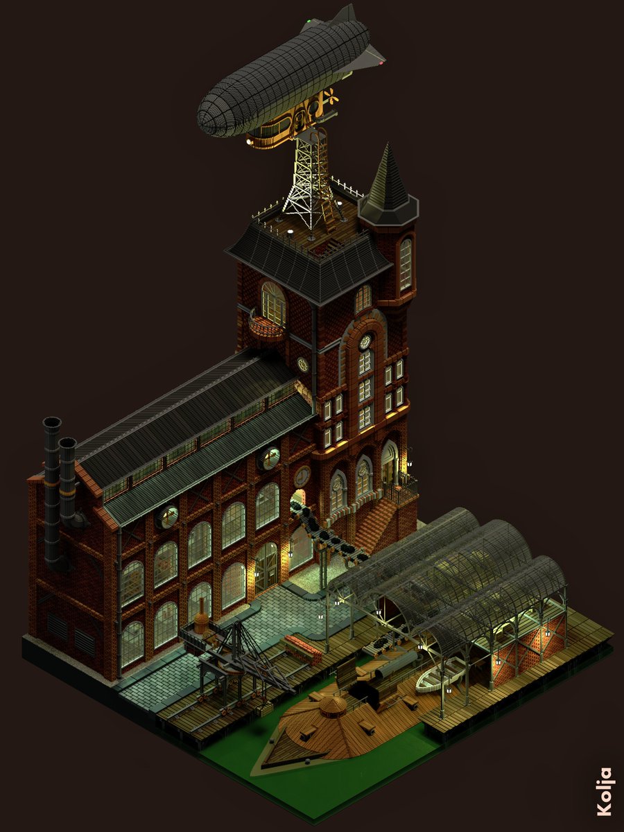 Steampunk Scene - Night version