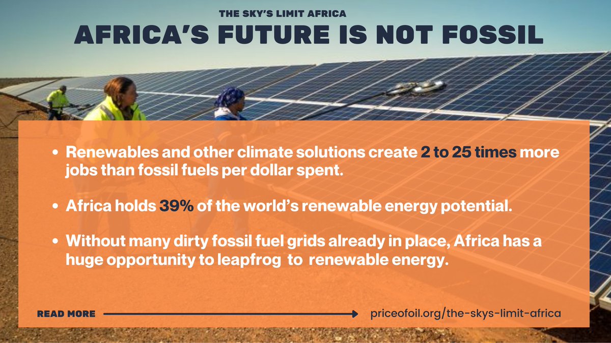 These plans to build new oil, gas, and coal projects in Africa are also crowding out the local, equitable, and renewable energy future that could be built instead! 🌞🔧📣