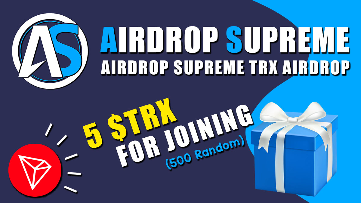 TradingMansions's tweet photo. 🔥Airdrop Supreme TRX Airdrop
⭐️⭐️⭐️▪️ 3/3 stars
💰Total Reward: 5 TRX ($0.5) Each To 500 Random
👥 Referral: 1 point
🚀 Airdrop Link: https://t.co/OoyIIt9UcU

🗓 End Date: 25th October
⭐️ Distrubution: 28th October
#Airdrop #Airdrops #airdropsupreme https://t.co/xWn8DilNr0