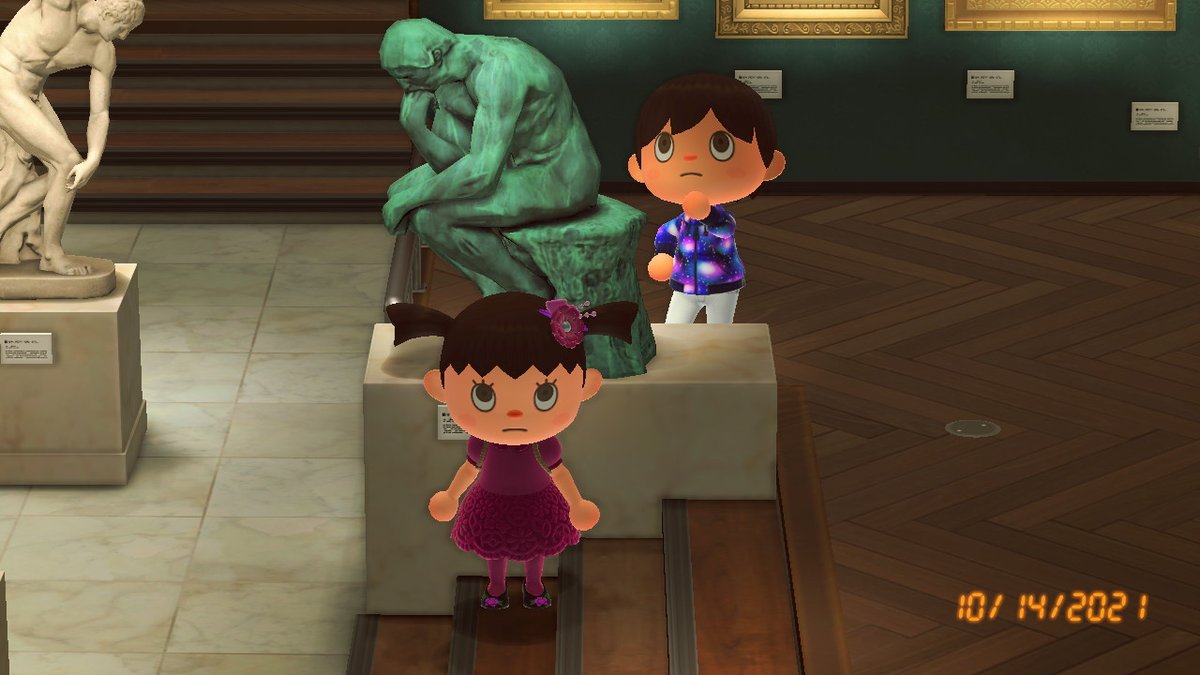 ACNH_Bermuda's tweet image. Since Celeste was here tonight we hung out with her brother in the museum. Evan and I had a lot of fun looking at everything!!

#BooIsland
#AnimalCrossing #ACNH #NintendoSwitch