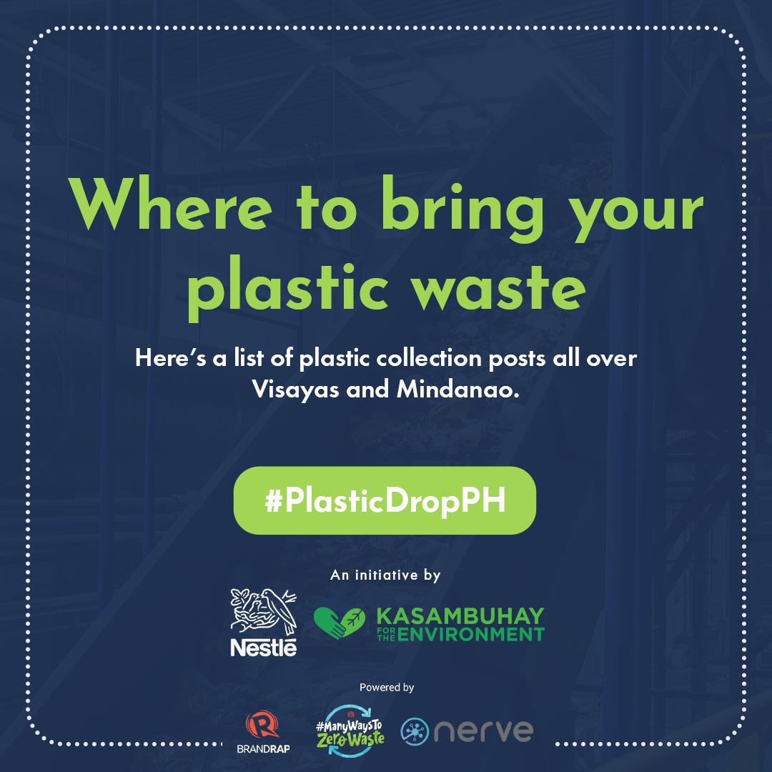 rapplerdotcom's tweet photo. Your plastic waste has already been segregated. Head to a plastic collection point near you! Here’s a list of facilities in Visayas/Mindanao. Let’s strive to be as close to plastic neutral as possible.
#PlasticDropPH #DoMoreTogether #KasambuhayForTheEnvironment #BrandRap #Nestlé https://t.co/ihVo2zcouO