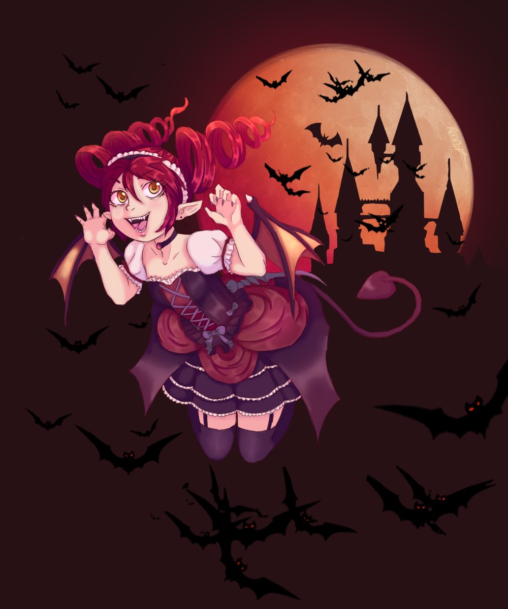 JadeRapbit's tweet photo. 🦇Vampire Jing Wei 🦇 @HiRezArtShow 
#SMITE #Vampire #spooky https://t.co/eP3xbnLdp9