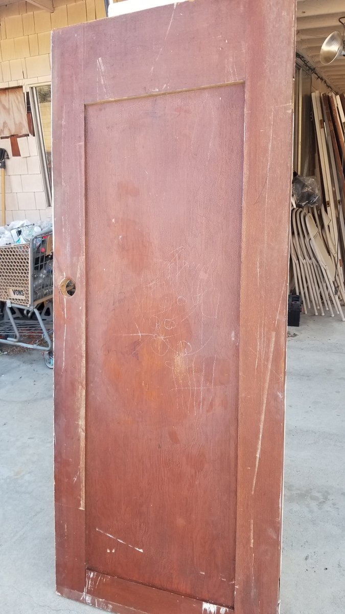 madslick99's tweet photo. @brettwatermantv I just saved a stack of old doors from a 1928 home in upland.  They were just going to throw them in the dumpster. What's the best way to store them? I do have a full basement in my 1920 bungalow. https://t.co/rOeggVBSq3